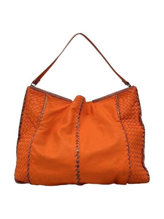 Bottega Veneta Shoulder Bag Orange Leather main image 9